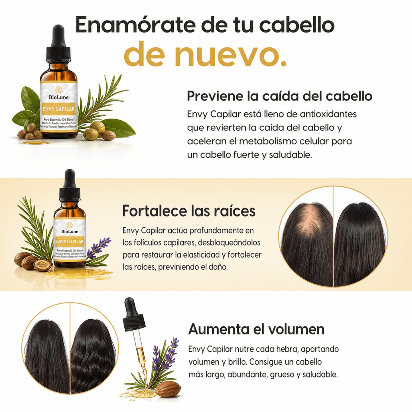 Suplemento Capilar | Fortalece el Cabello, Reduce la Caída