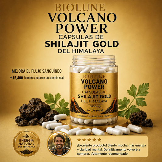 Volcano Power Gold - Cápsulas de Shilajit del Himalaya
