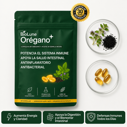 BioLune Orégano+ | Reduce la inflamación - Mejora la salud Intestinal
