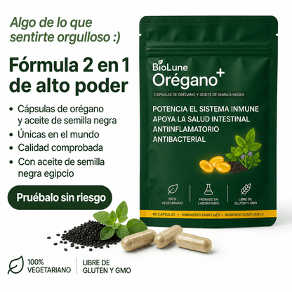 BioLune Orégano+ | Reduce la inflamación - Mejora la salud Intestinal