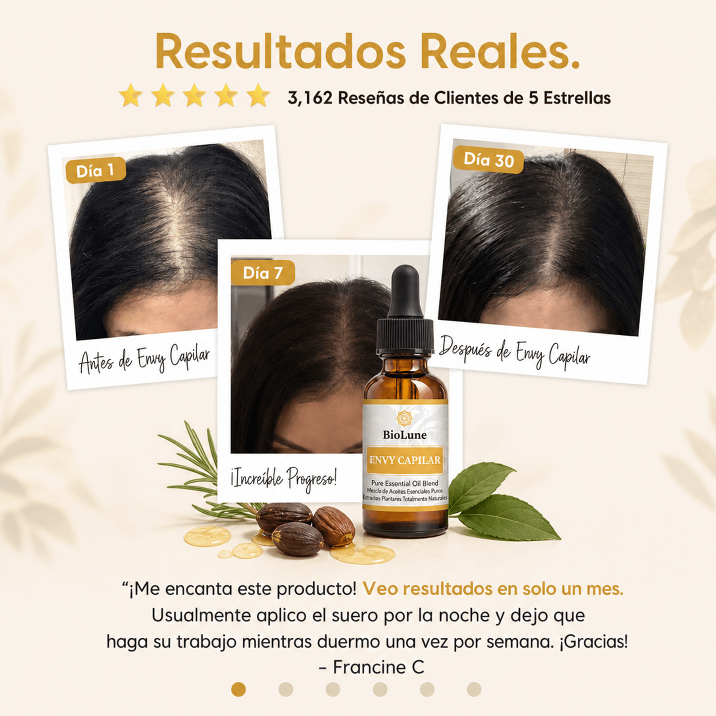 Suplemento Capilar | Fortalece el Cabello, Reduce la Caída