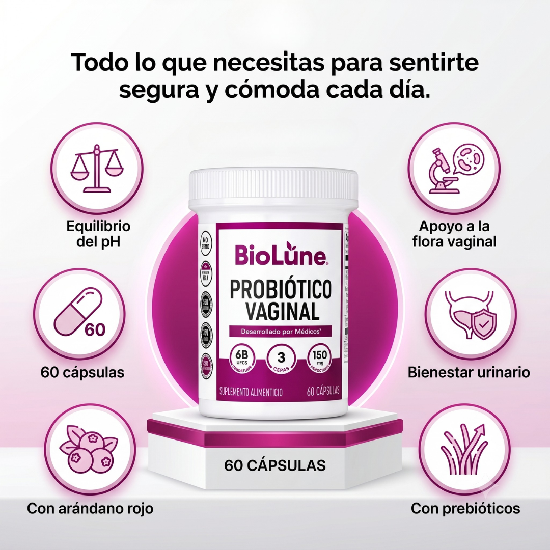 Probiótico Vaginal | Equilibrio natural del pH vaginal.