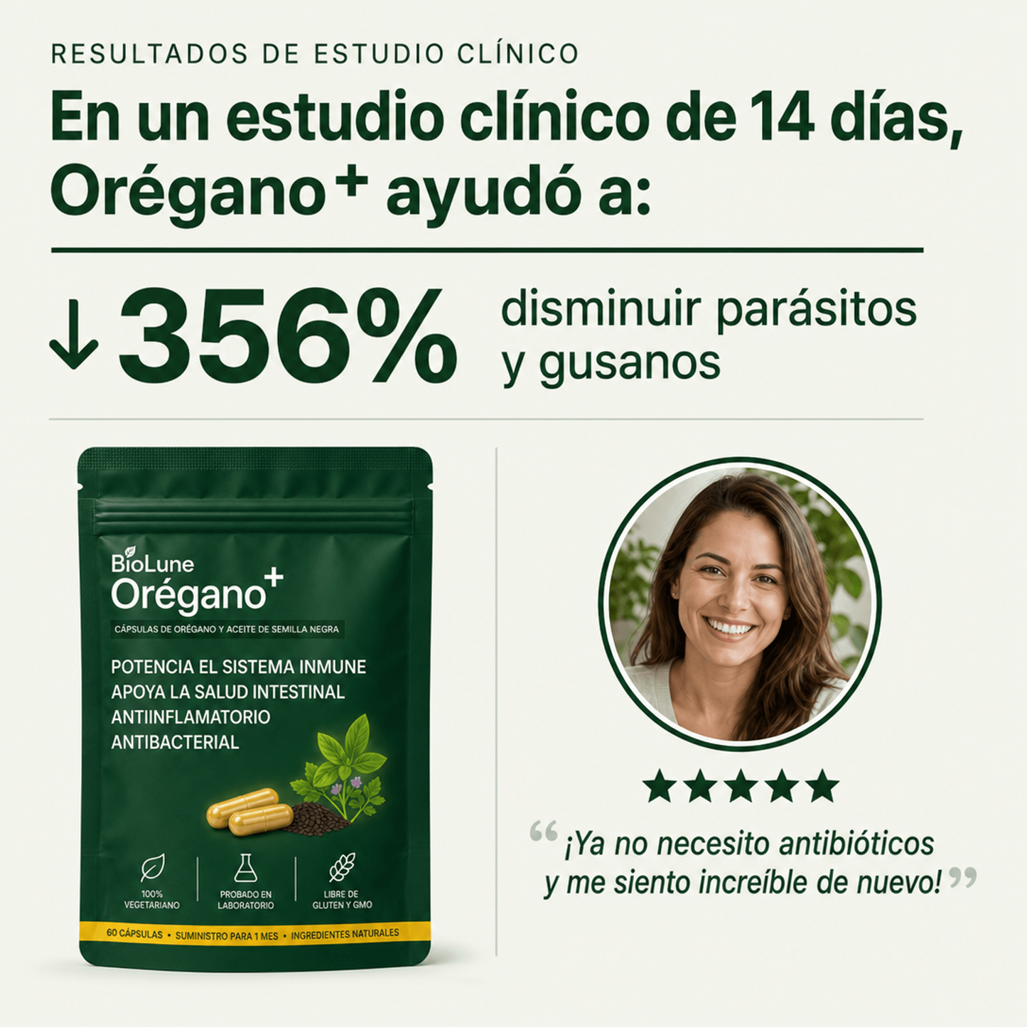 BioLune Orégano+ | Reduce la inflamación - Mejora la salud Intestinal
