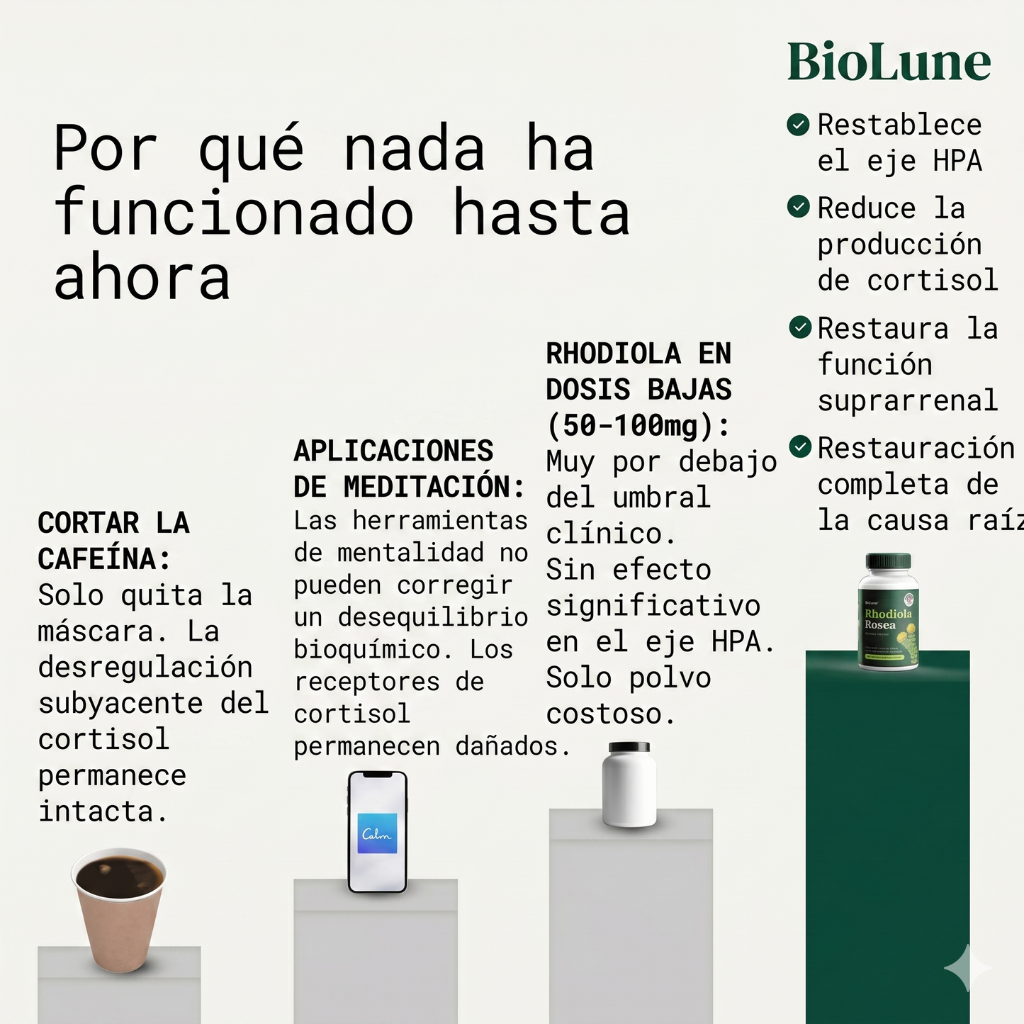 Adaptógeno Natural BioLune | Reduce el cansancio mental - Mejora la concentración