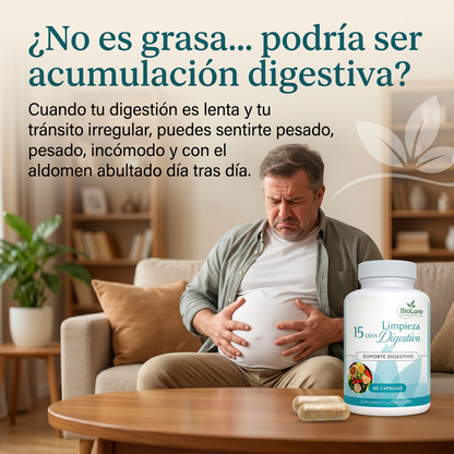 15 Days - Limpieza Intestinal | Reduce la hinchazón abdominal - Mejora el tránsito intestinal