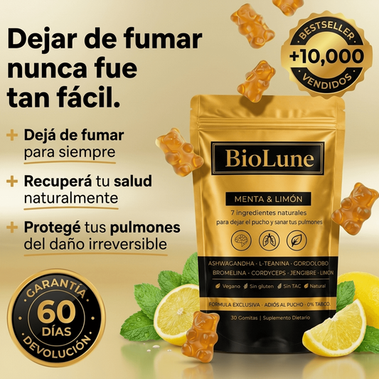Respira BioLune- Gomitas para Dejar de Fumar