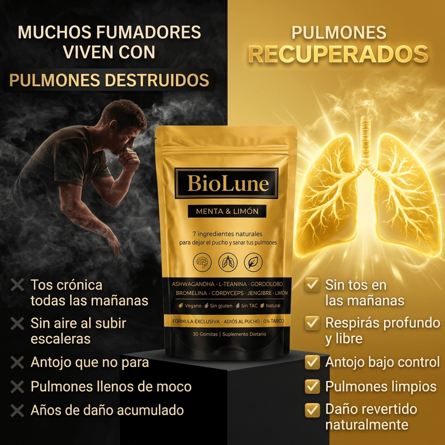 Respira BioLune- Gomitas para Dejar de Fumar