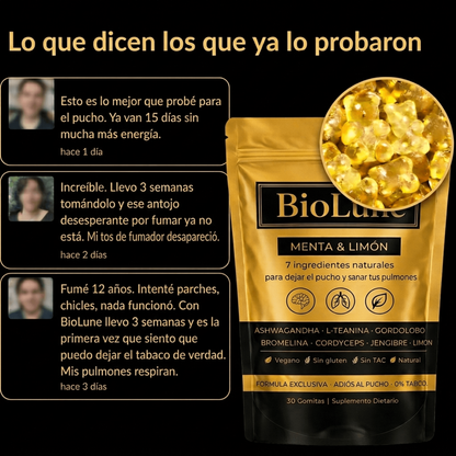 Respira BioLune- Gomitas para Dejar de Fumar