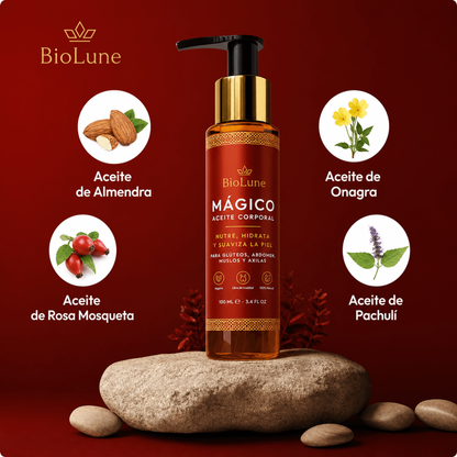 Aceite Corporal Mágico | Mejorar tu Suavidad, Elasticidad y Luminosidad