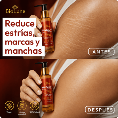 Aceite Corporal Mágico | Mejorar tu Suavidad, Elasticidad y Luminosidad